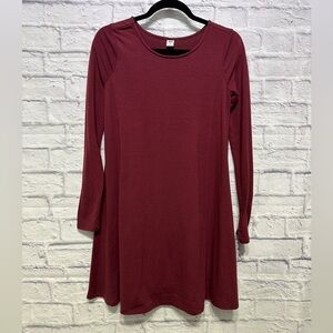 Burgundy Swing Dress